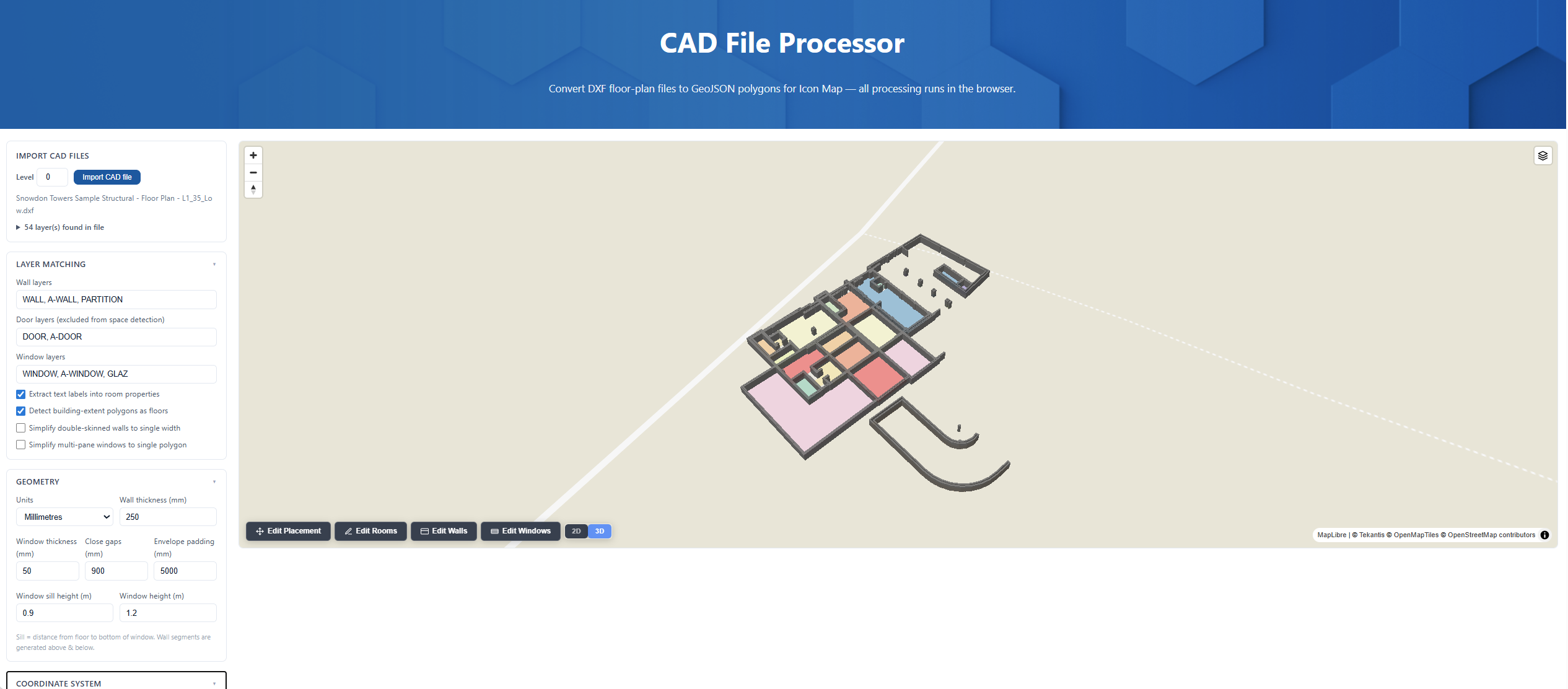 CAD Import Settings