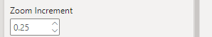 Zoom Increment