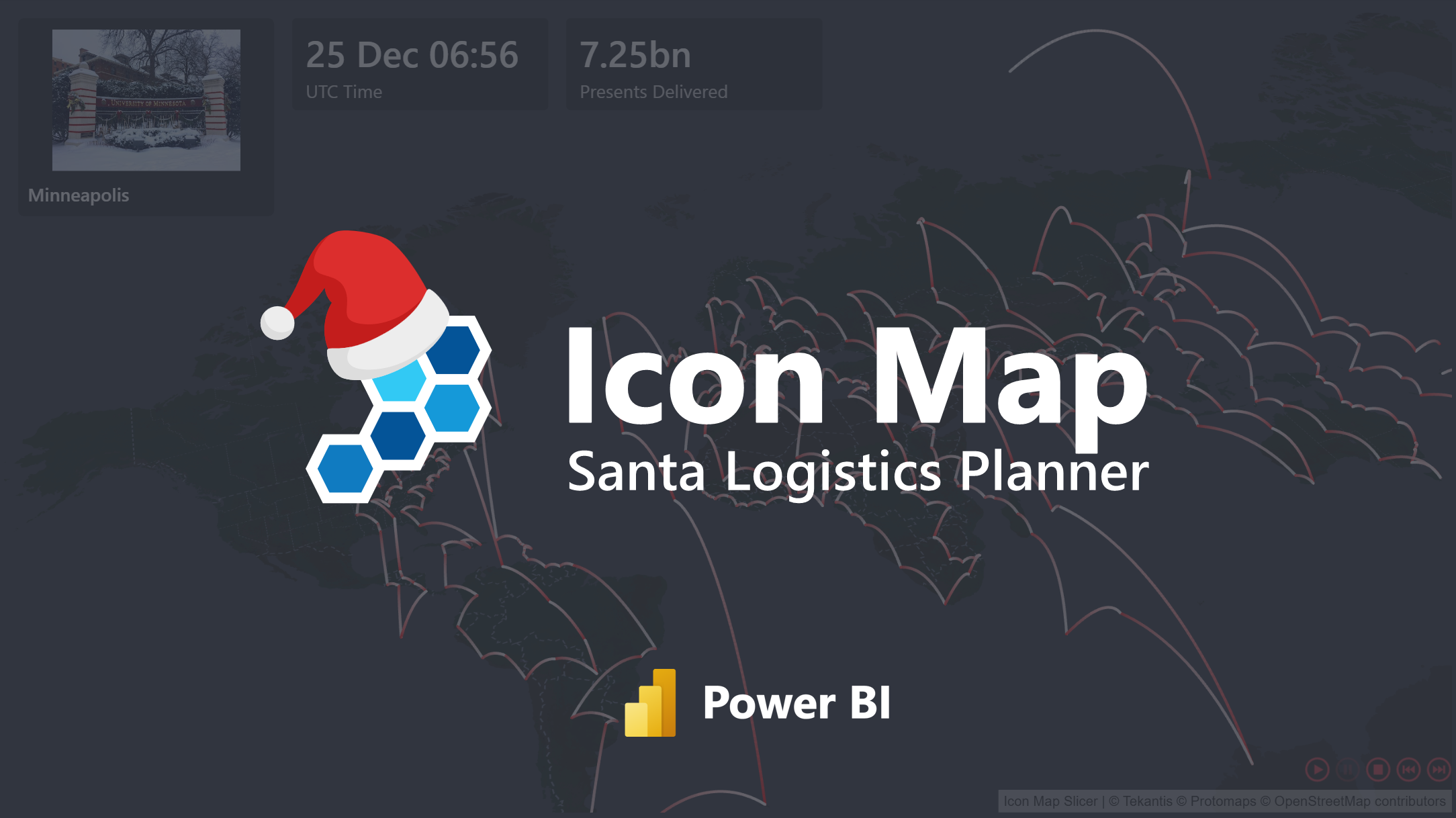 How We Built Santa’s Global Journey in Power BI with Icon Map and NORAD Data